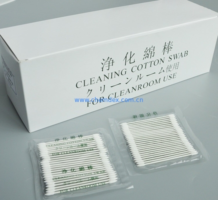 CS15-003 (Huby 340 BB-003) Cleanroom Cotton Swab/paper handle cleanroom swab/cotton cleaning swab/huby340 cleaning swab supplier