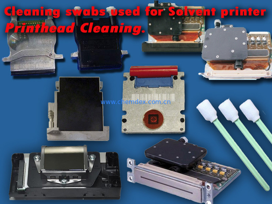 Foam Tipped Solvent Cleaning Swab/CH-FS707W Inkject Printer sponge Swab/Anti-Solvent foam Swab used for Roland Printer supplier